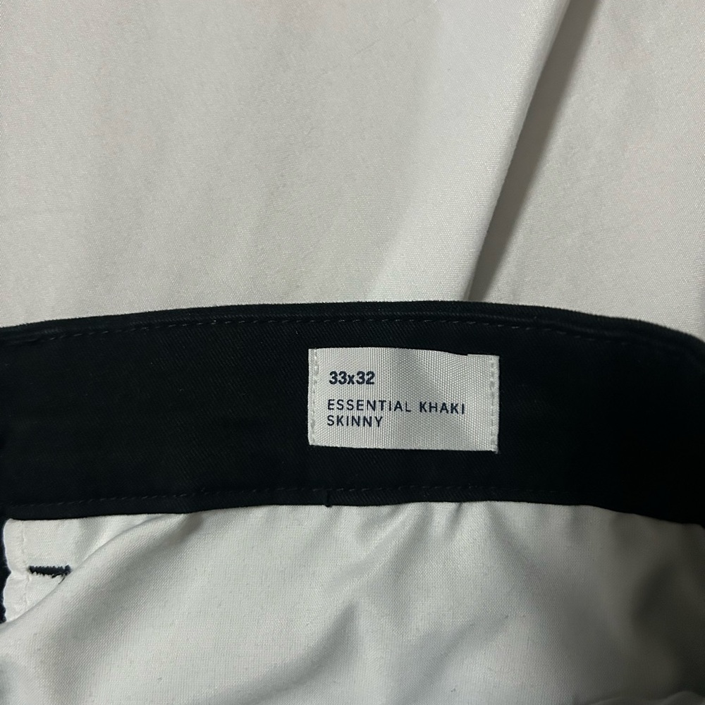 Gap Essential Khaki Skinny Black 33 X 32 Casual Chinos - Picture 6 of 12